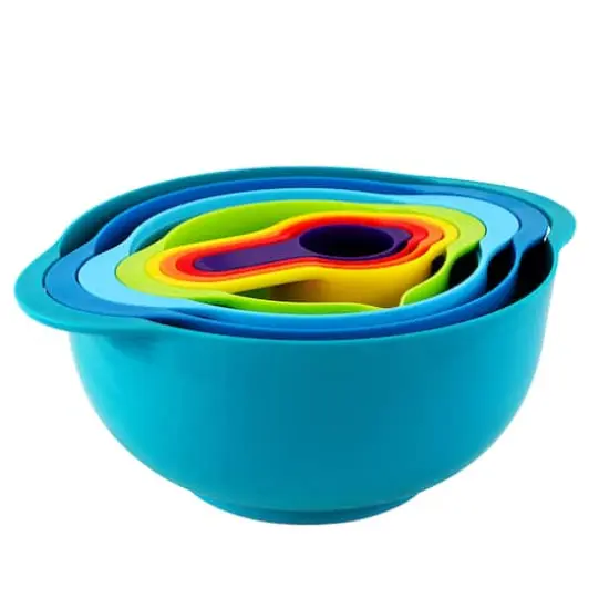 MegaChef Stackable Mixing Bowl & Measuring Cup Set {5}