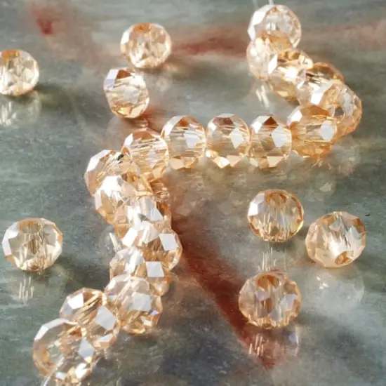Champagne Glass Faceted Rondelle Beads by Bead Landing&trade; {3}