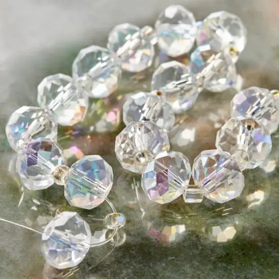 Crystal Faceted Glass Rondelle Beads, 12mm by Bead Landing&trade; {3}