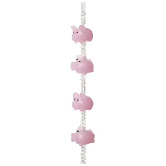 Pink Pig Glass Lampwork Beads, 20mm by Bead Landing&trade; {4}