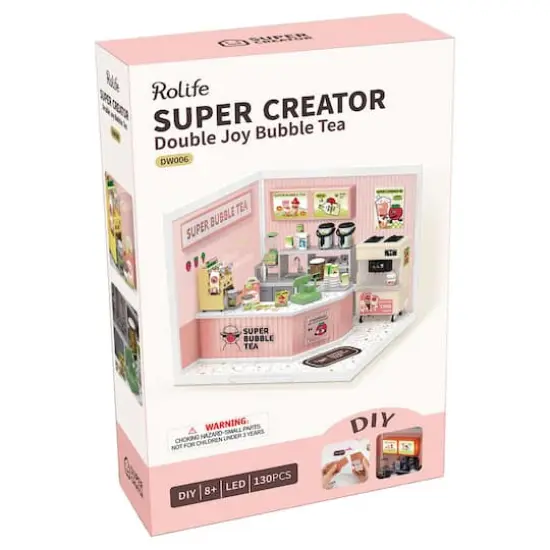 Rolife&reg; Super Creator Double Joy Bubble Tea DIY Miniature Kit {8}