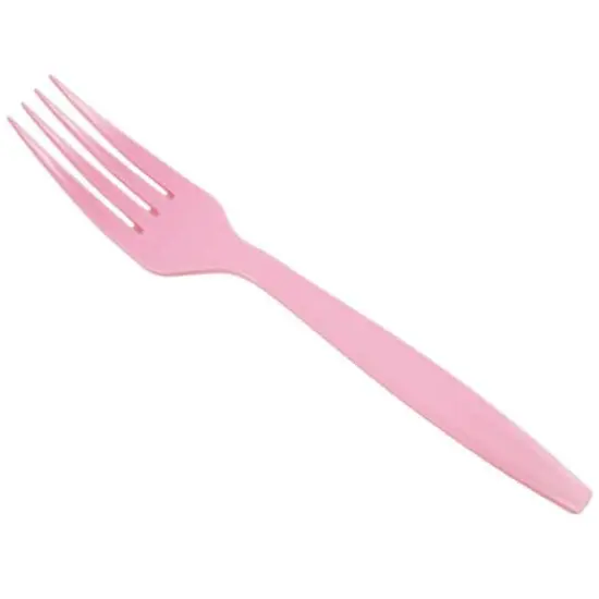 JAM Paper Pink Premium Plastic Forks, 100ct. {4}