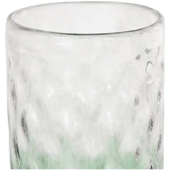 20" Green Ombre Handmade Glass Vase {7}