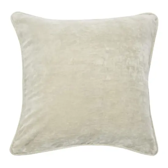 Hello Honey&reg; 20" Square Velvet Pillow Cover with Piping Cream {3}