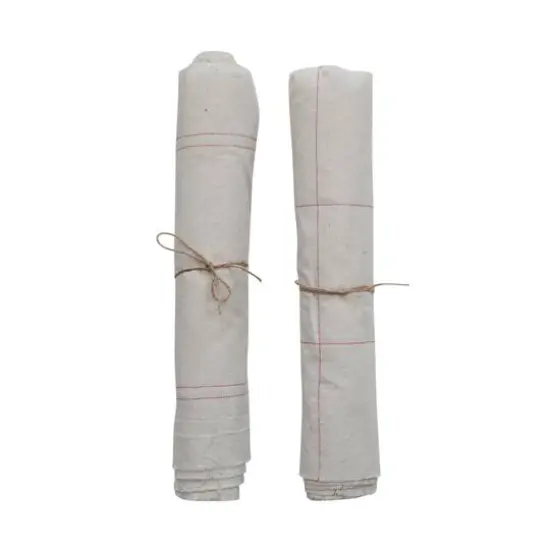 Hello Honey&reg; Natural & Red Woven Torn Cotton Blend Fabric Roll Set {1}