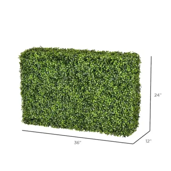 3ft. LED Artificial Green Boxwood Hedge {3}