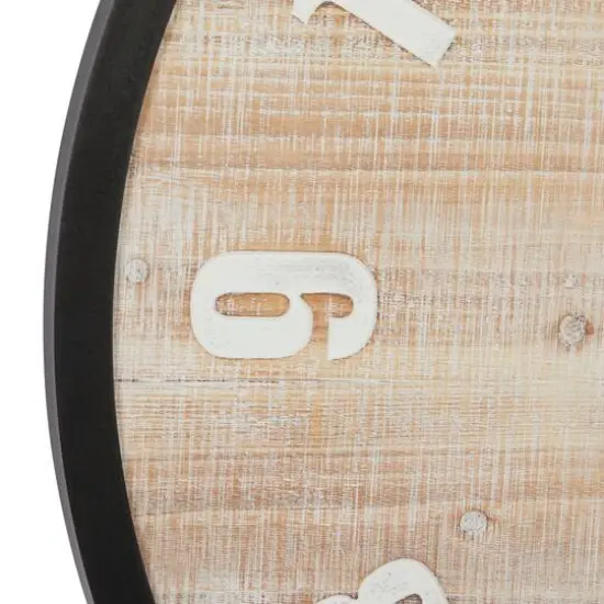 Brown Farmhouse Wood Wall Clock, 32" x 32" {4}