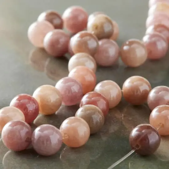 Electroplated Sunstone Round Beads, 8mm by Bead Landing&trade; {3}