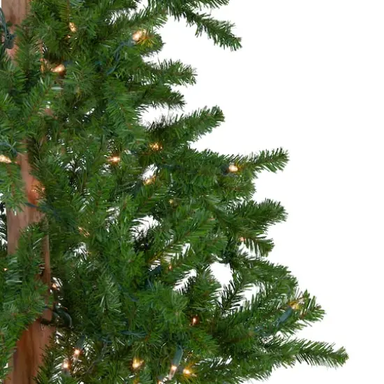 7ft. Pre-Lit Alpine Artificial Christmas Tree, Clear Lights {5}