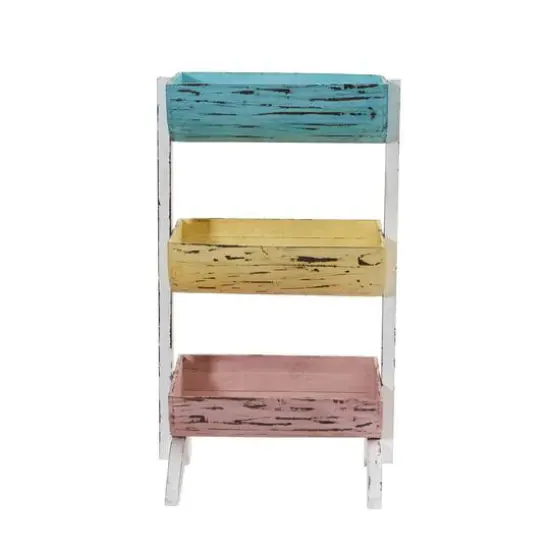 23" Three Shelf Farmhouse Multipurpose Stand Planter {4}