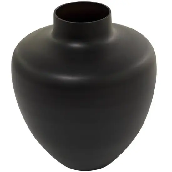 Black Glass Vase 12" x 12" x 13" {3}