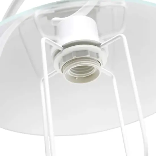 Lalia Home Modern Metal Scroll Table Lamp White {7}