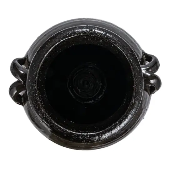 Hello Honey&reg; 12" Black Decorative Clay Jar {9}