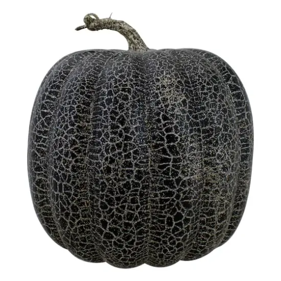 7" Black & Beige Fall Harvest Tabletop Pumpkin Set {4}