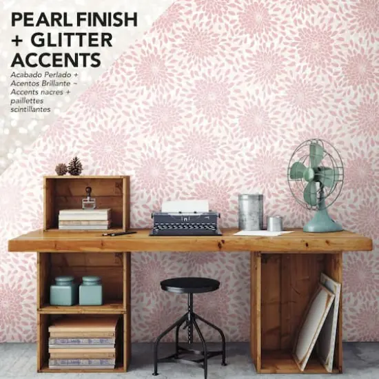 RoomMates Toss The Bouquet Peel & Stick Wallpaper Pink {4}