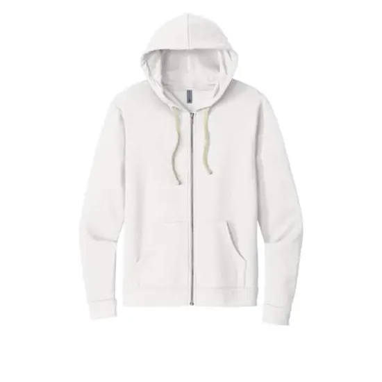 Next Level Unisex Santa Cruz Zip Hoodie White {1}