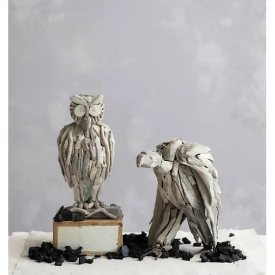 Hello Honey&reg; 11.5" Natural Handmade Driftwood Vulture {3}