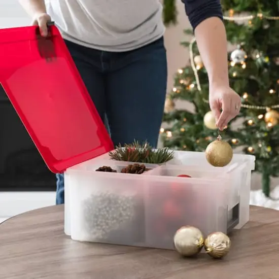 IRIS USA Holiday Storage Bin, Ornaments & Decorative Goods {14}
