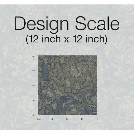 RoomMates Zen Dahlia Peel & Stick Wallpaper Blue {8}