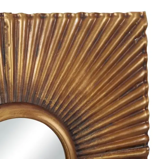 Gold Metal Rustic Wall Mirror Set {4}