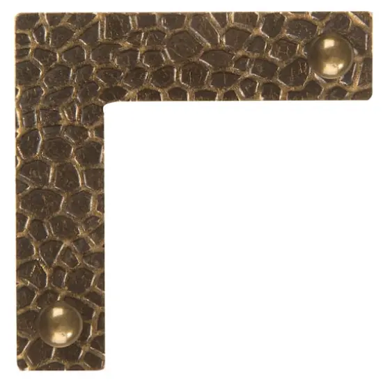 Dritz Home&reg; Small Antique Brass Textured Campaign Corners, 4ct. {5}