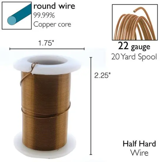 The Beadsmith&reg; Wire&trade; Elements 22 Gauge Tarnish-Resistant Wire Vintage Bronze {7}