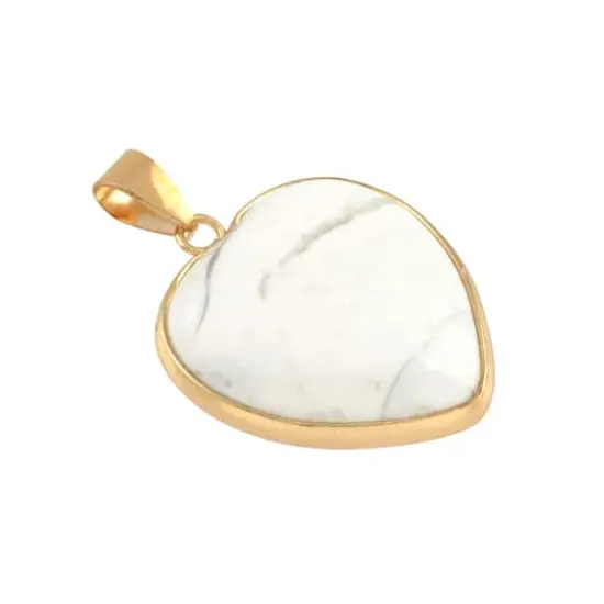 White Howlite Heart Pendant by Bead Landing&trade; {1}
