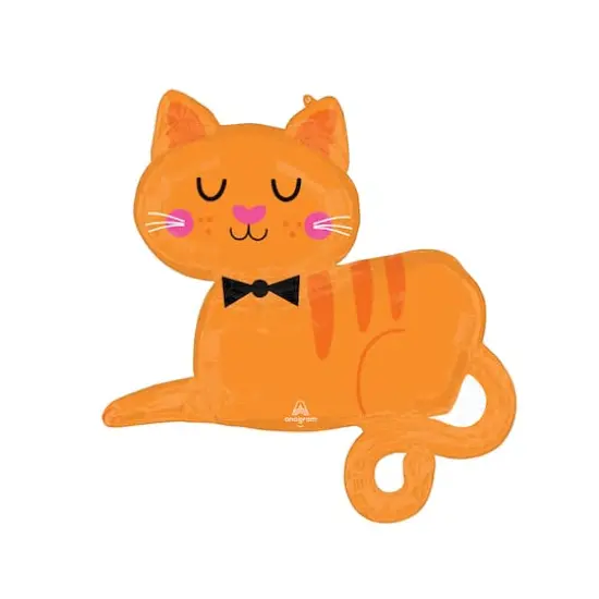 SuperShape&reg; 31" Orange Tabby Cat Foil Balloon {1}