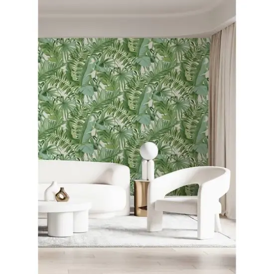Katie Hunt Green Tropical Palm Leaf Wall Mural {9}