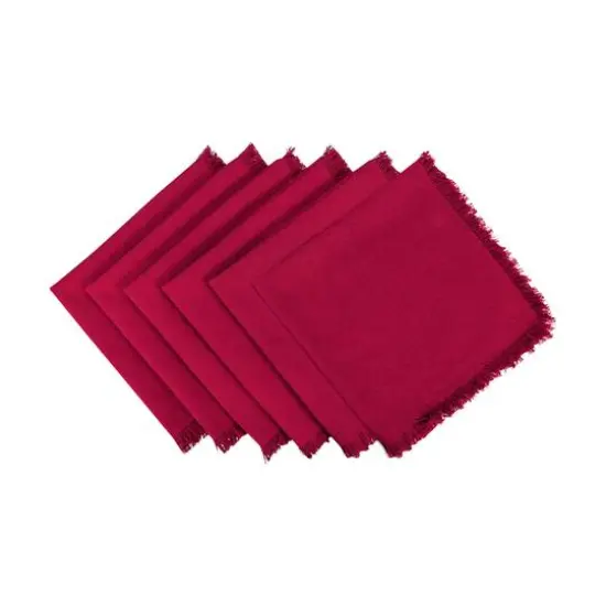 DII&reg; Solid Heavyweight Fringed Napkins, 6ct. Wine {1}