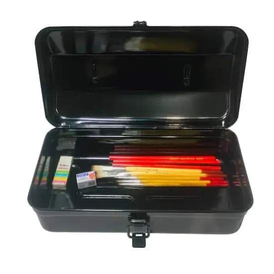 Small Metal Storage Box by Artist's Loft&trade; Black {4}