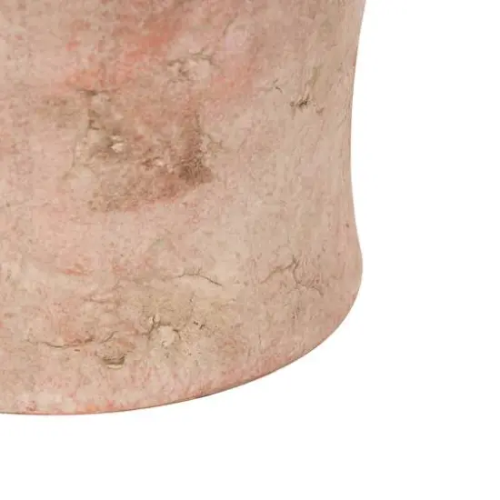 8.25" Pink Ceramic Antique Style Distressed Decorative Vase with Handles {6}