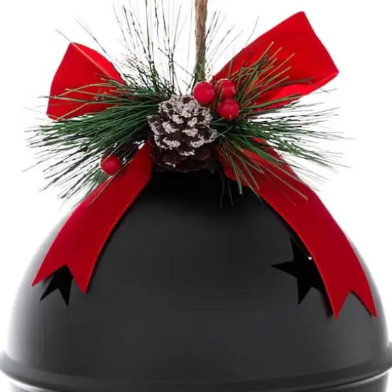 7.5" Jumbo Black Bell with Pinecone & Berries by Ashland® {3}