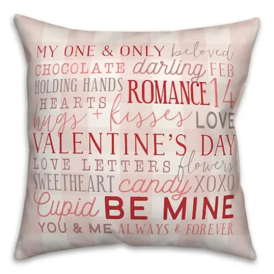 Valentine's Day Words Throw Pillow {1}