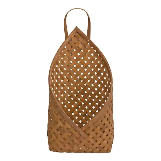 Woven Bamboo Basket Wall Pocket Set {4}