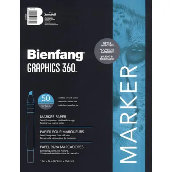Speedball&reg; Bienfang&reg; Semi-Transparent Marker Paper Pad, 11" x 14" {1}