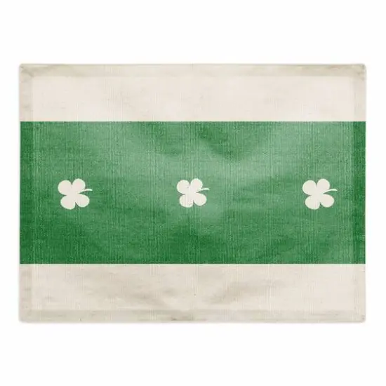 Clover Green Stripes Placemat 18" x 14" Cotton Twill Placemat {1}