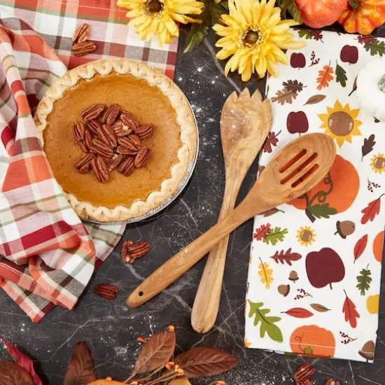 DII&reg; Pumpkin Spice Plaid Dishtowel Set {6}