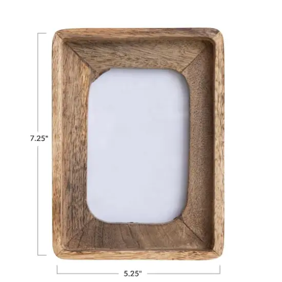 Hello Honey&reg; Natural Organically Shaped Hand Carved Wood Photo Frame {1}