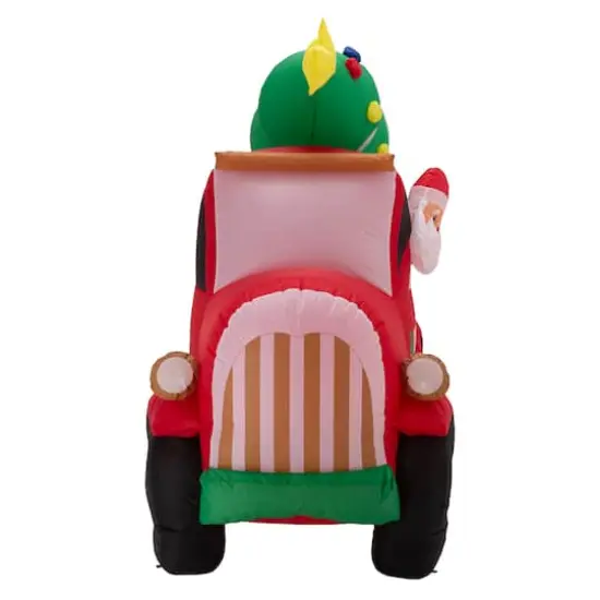 Glitzhome&reg; 7ft. Inflatable Santa Claus On Truck {4}