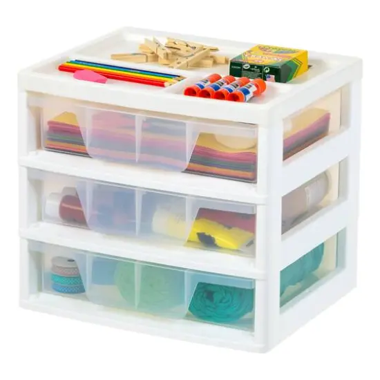 IRIS 13" Clear Tabletop Storage Drawers {12}