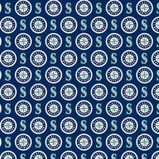 MLB Seattle Mariners Cotton Fabric {1}