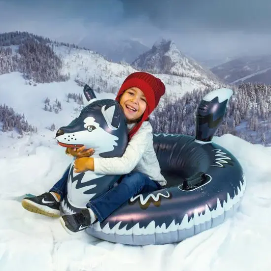 Arctic Husky Inflatable Kids Snow Tube {3}