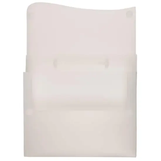 JAM Paper Clear 12" x 9.5" Plastic Snap Closure Portfolio {4}