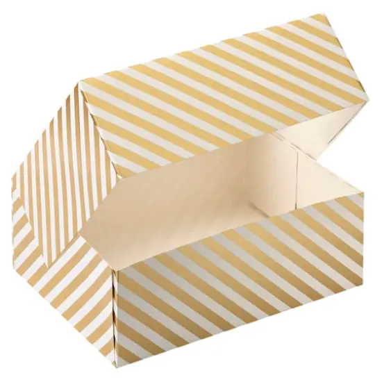 Gold & White Striped Treat Boxes By Celebrate It&reg; {4}