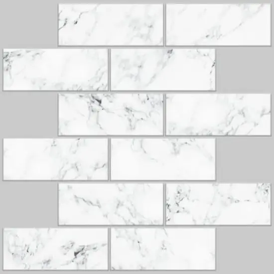 RoomMates Carrara Marble Subway Peel & Stick Backsplash StickTiles® {1}