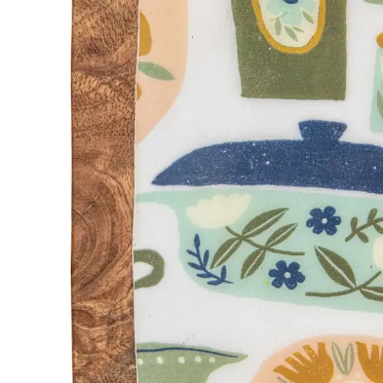 Hello Honey&reg; Bon Apetit Enameled Mango Wood Tray Set {12}