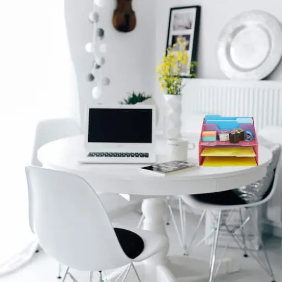 Mind Reader 5-Compartment Desk Organizer Pink {3}