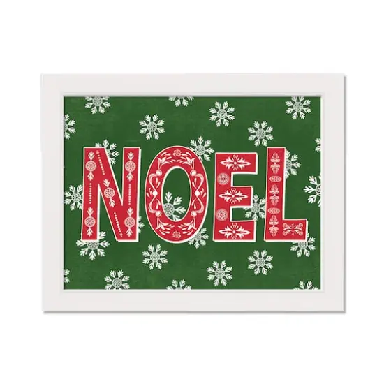 Scandinavian Noel White Framed Print {1}