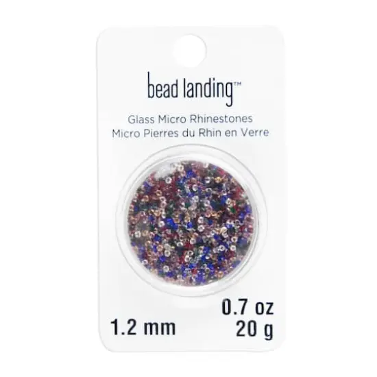 1.2mm Glass Micro Rhinestones by Bead Landing&trade;, 0.7oz. Rainbow {1}